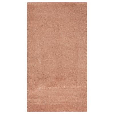 STOENSE Ambal, bulu nipis, merah jambu pucat, 80x150 cm