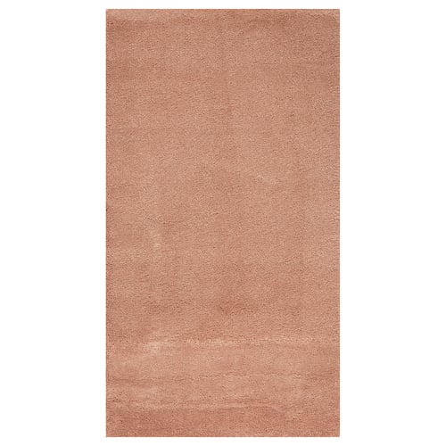 STOENSE Ambal, bulu rendah, merah jambu pucat, 80x150 cm