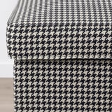 STRANDMON Kerusi berlengan, tempat letak kaki, Vibberbo hitam/kuning air