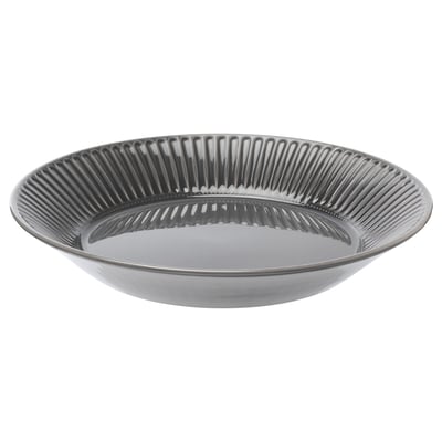 STRIMMIG Pinggan hidang, tembikar batu kelabu, 29 cm