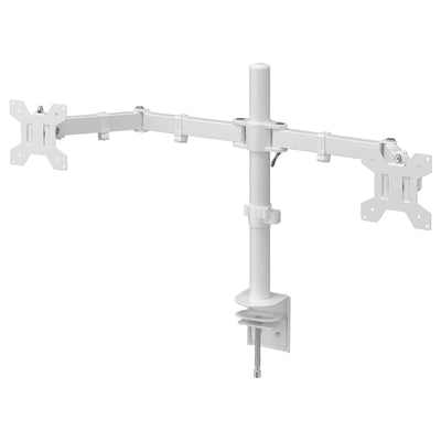 STUBBERGET Pendakap untuk 2 monitor, putih