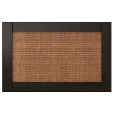 STUDSVIKEN Bahagian hadapan pintu/laci, coklat gelap/poplar tenun, 60x38 cm