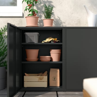 SUNDSÖ Kabinet, antrasit di luar bangunan/dalam bangunan, 60x35x86 cm