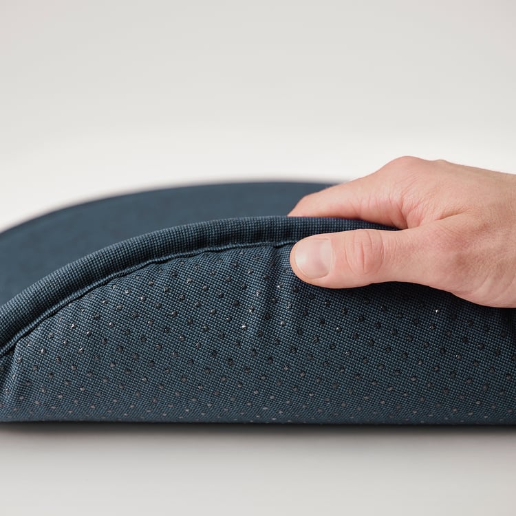 SUNNEA Pelapik kerusi, hitam biru, 36x2.5 cm IKEA