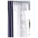 TERESIA Langsir nipis, 1 pasang, putih/dengan saku rod, 145x250 cm