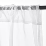 TERESIA Langsir nipis, 1 pasang, putih/dengan saku rod, 145x250 cm