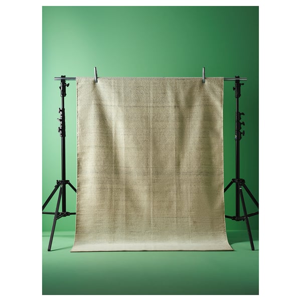 TIDTABELL Ambal, tenunan rata, kuning air, 133x195 cm
