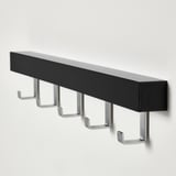 TJUSIG Penyangkut utk pintu/dinding, hitam, 60 cm