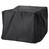 TOSTERÖ Sarung penutup set perabot, set makan malam/hitam, 145x145 cm