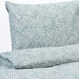 TRÄDKRASSULA Sarung duvet dan sarung bantal, putih/biru, 150x200/50x80 cm