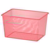 TROFAST Kotak storan jaring, merah muda, 42x30x23 cm