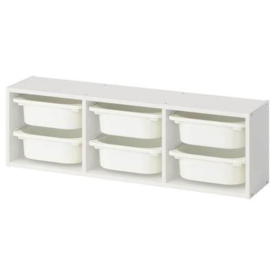 TROFAST Storan dinding, putih/putih, 99x21x30 cm