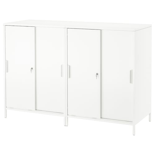 TROTTEN Kabinet dengan pintu gelangsar, putih, 160x110 cm