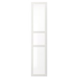 TYSSEDAL Pintu berengsel, putih/kaca, 50x229 cm