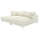 UPPÅKRA Sofa 3 tempat duduk bermodular, dengan chaise longue, kanan dengan bangku kaki/Axvall putih pudar