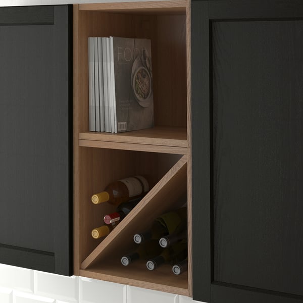 VADHOLMA Para untuk botol, coklat/kayu ash berbelak, 40x37x40 cm