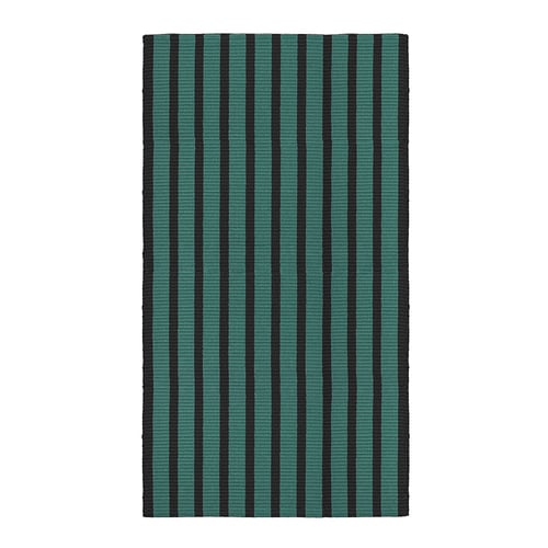 VÄGSKYLT Ambal, tenunan rata, biru-hijau/hitam, 80x150 cm