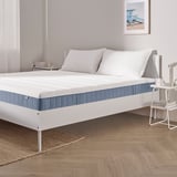 VALLBERGET Tilam spring poket, dengan sabut teramat padat/biru muda, 150x200 cm