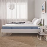 VALLBERGET Tilam spring poket, dengan sabut teramat padat/biru muda, 150x200 cm
