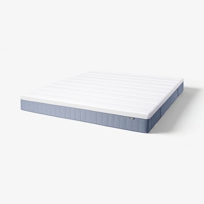 VALLBERGET Tilam spring poket, dengan sabut teramat padat/biru muda, 180x200 cm