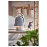 VAPPEBY Lampu pembesar suara bluetooth, di luar bangunan/kelabu