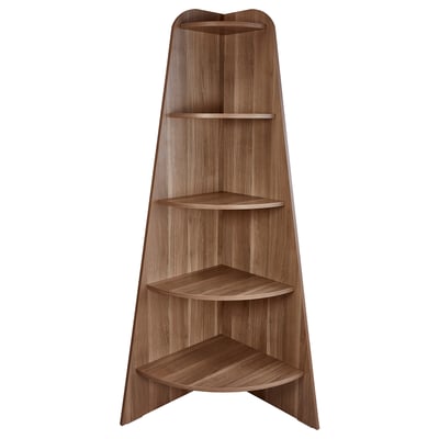 VARBY Unit para penjuru, kelabu/coklat, 53x155 cm