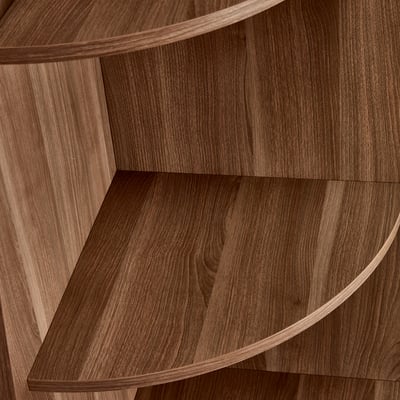 VARBY Unit para penjuru, kelabu/coklat, 53x155 cm
