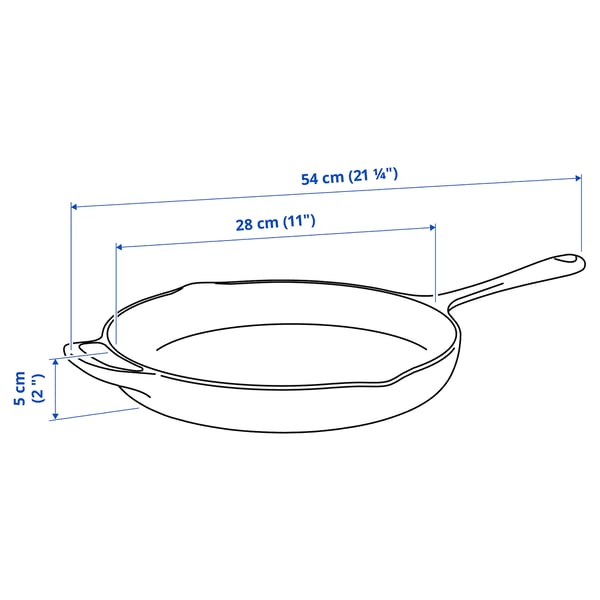 VARDAGEN Kuali utk menggoreng, besi tuang, 28 cm