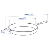 VARDAGEN Kuali utk menggoreng, besi tuang, 28 cm
