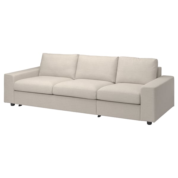 VIMLE Katil sofa 3 tempat duduk, dengan tempat tangan yang lebar/Gunnared kuning air