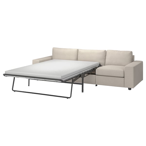 VIMLE Katil sofa 3 tempat duduk, dengan tempat tangan yang lebar/Gunnared kuning air