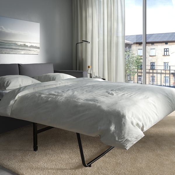 VIMLE Sofa katil dua tempat duduk, Hallarp kelabu