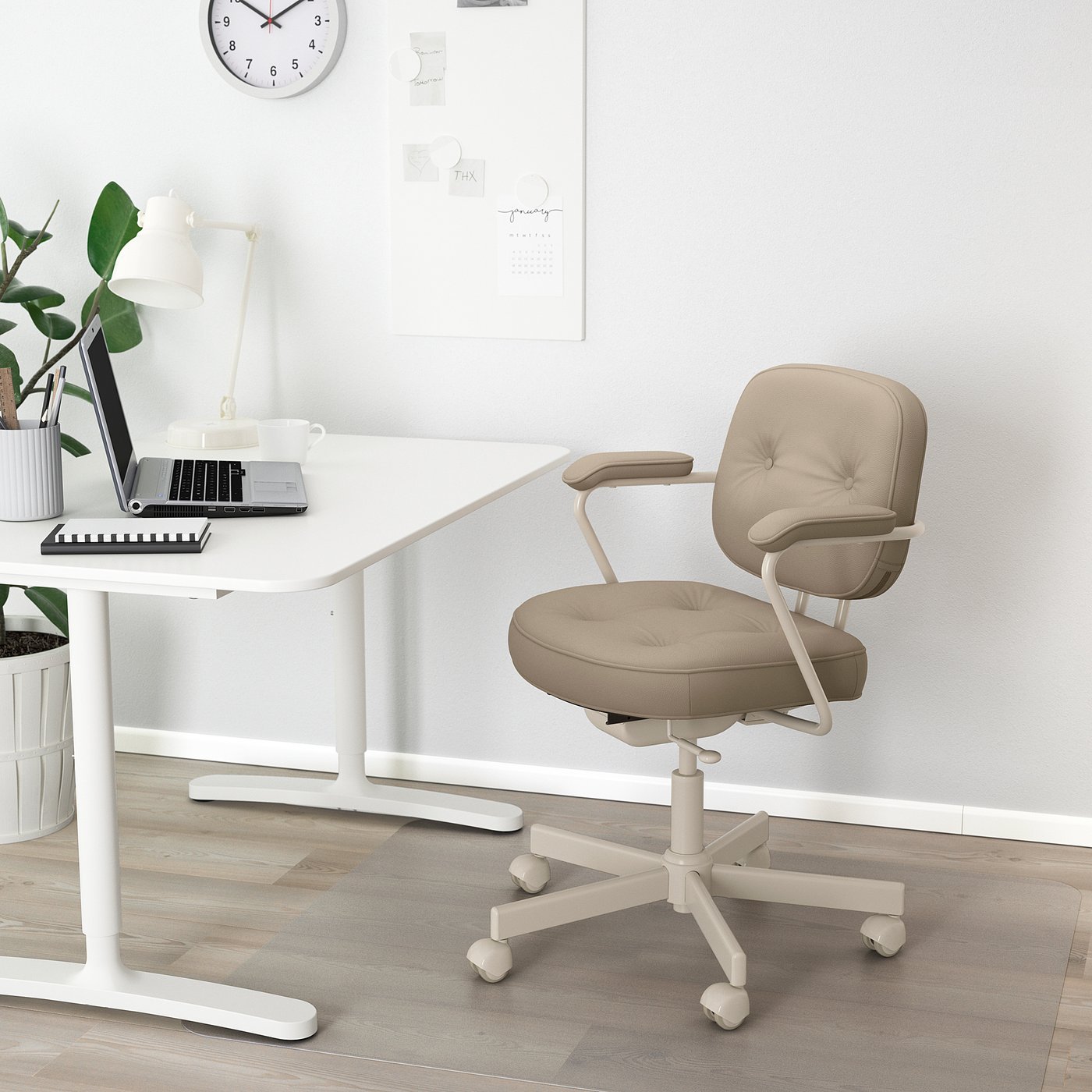 Office chair, ALEFJÄLL, beige - IKEA