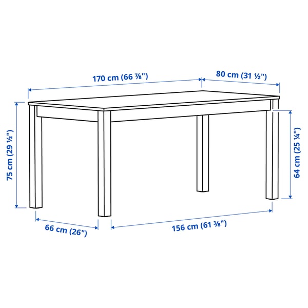 Illustration with measurements for the product: ÅLHULT.