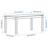 Illustration with measurements for the product: ÅLHULT.