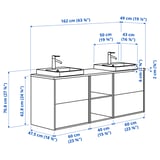 Illustration with measurements for the product: ÄNGSJÖN.