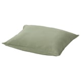 ÄNGSLILJA pillowcase: light green, square, soft cotton, plain design.