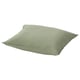 ÄNGSLILJA pillowcase: light green, square, soft cotton, plain design.