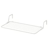 ANTONIUS white metal hanging shelf, simple design, ideal indoor/outdoor storage.