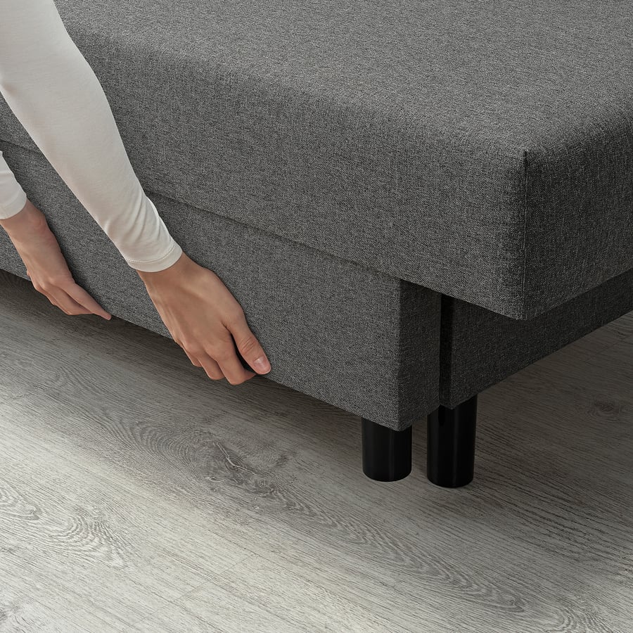ASARUM Threeseat sofabed, grey IKEA