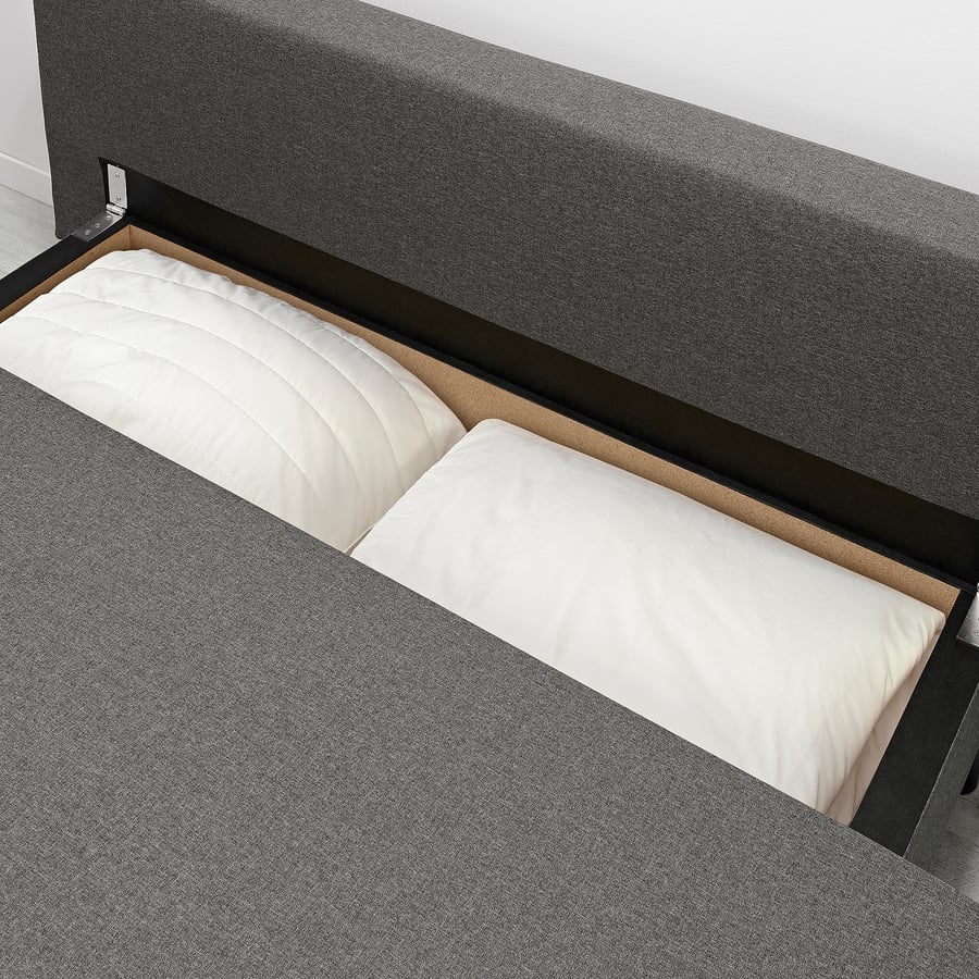 Threeseat sofabed, ASARUM, grey IKEA