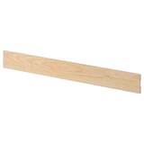 ASKERSUND light ash wood plinth, melamine finish, long rectangular shape, smooth surface, kitchen cabinet trim.