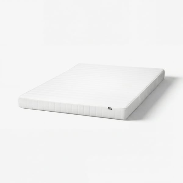 ASPSJÖKULLEN Foam mattress, medium firm/washable top cover white, 140x200 cm