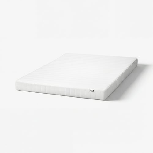 ASPSJÖKULLEN Foam mattress, medium firm/washable top cover white, 140x200 cm