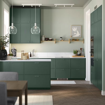 ASPUDDEN Decorative cover panel, dark grey-green, 62x80 cm