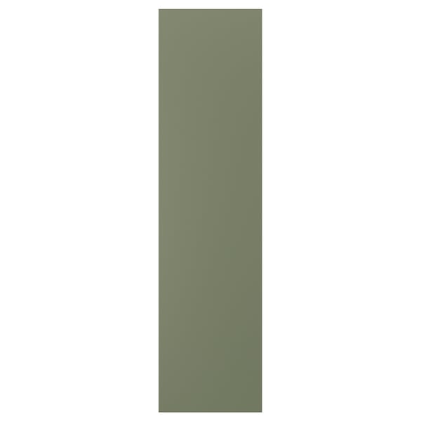 AXSTAD panel, grey-green matte, rectangular, particleboard core, plastic foil.