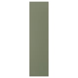 AXSTAD panel, grey-green matte, rectangular, particleboard core, plastic foil.