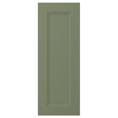 AXSTAD green cabinet door, matte finish, rectangular inset panel, fiberboard core, melamine and plastic foil coating.
