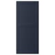 A blue AXSTAD kitchen cabinet door, featuring a smooth, indented panel design with a modern, sleek appearance.