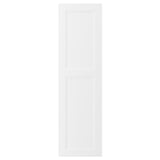 AXSTAD kitchen door, white, square, inset panel, matt finish, smooth white surface.